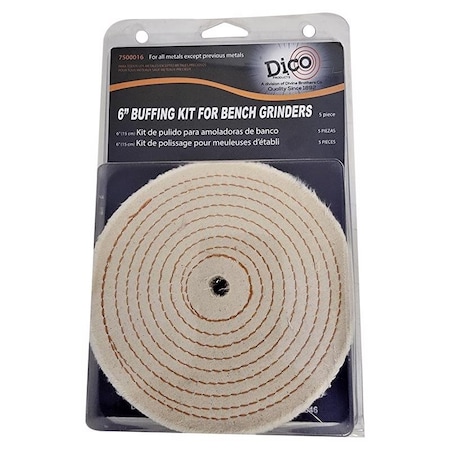DICO PRODUCTS BUFFING WHEEL COTTON 6in. 7500016